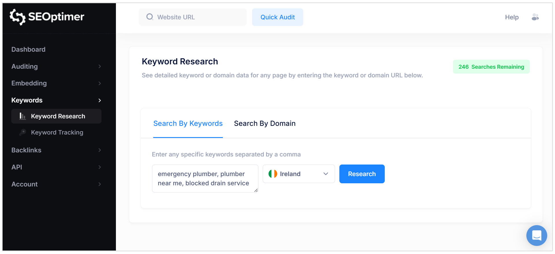 Search for multiple keywords